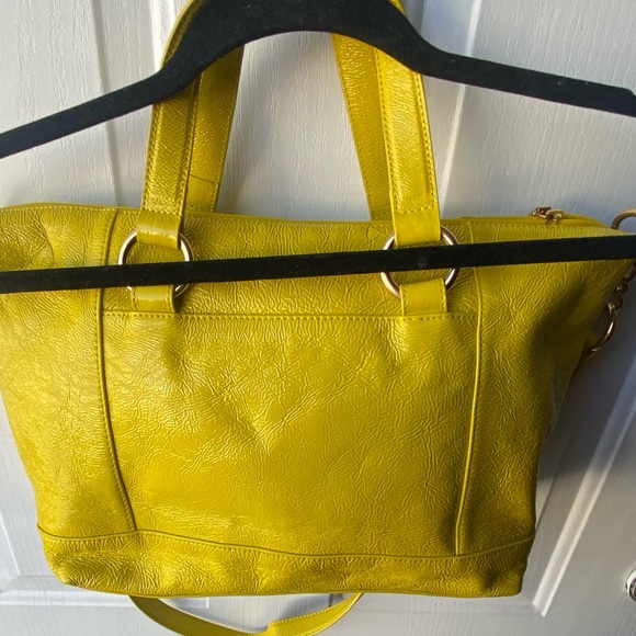 Yellow Leather Tote Bag - Picture 10 of 15